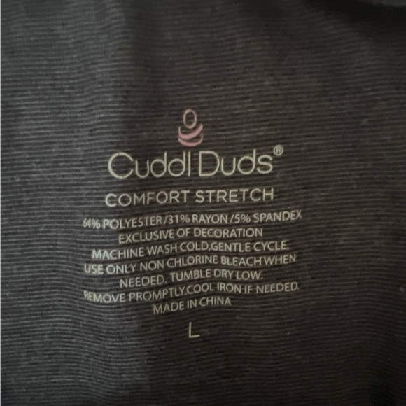 ☠️5/$20☠️ CUDDL DUDS |COMFORT STRETCH GIRLS GREY LONG UNDERWEAR - Picture 3 of 4